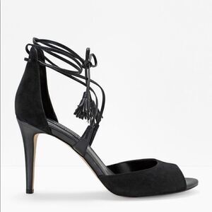 🖤👠WHITE HOUSE/BLACK MARKET Suede Lace-Up Heels